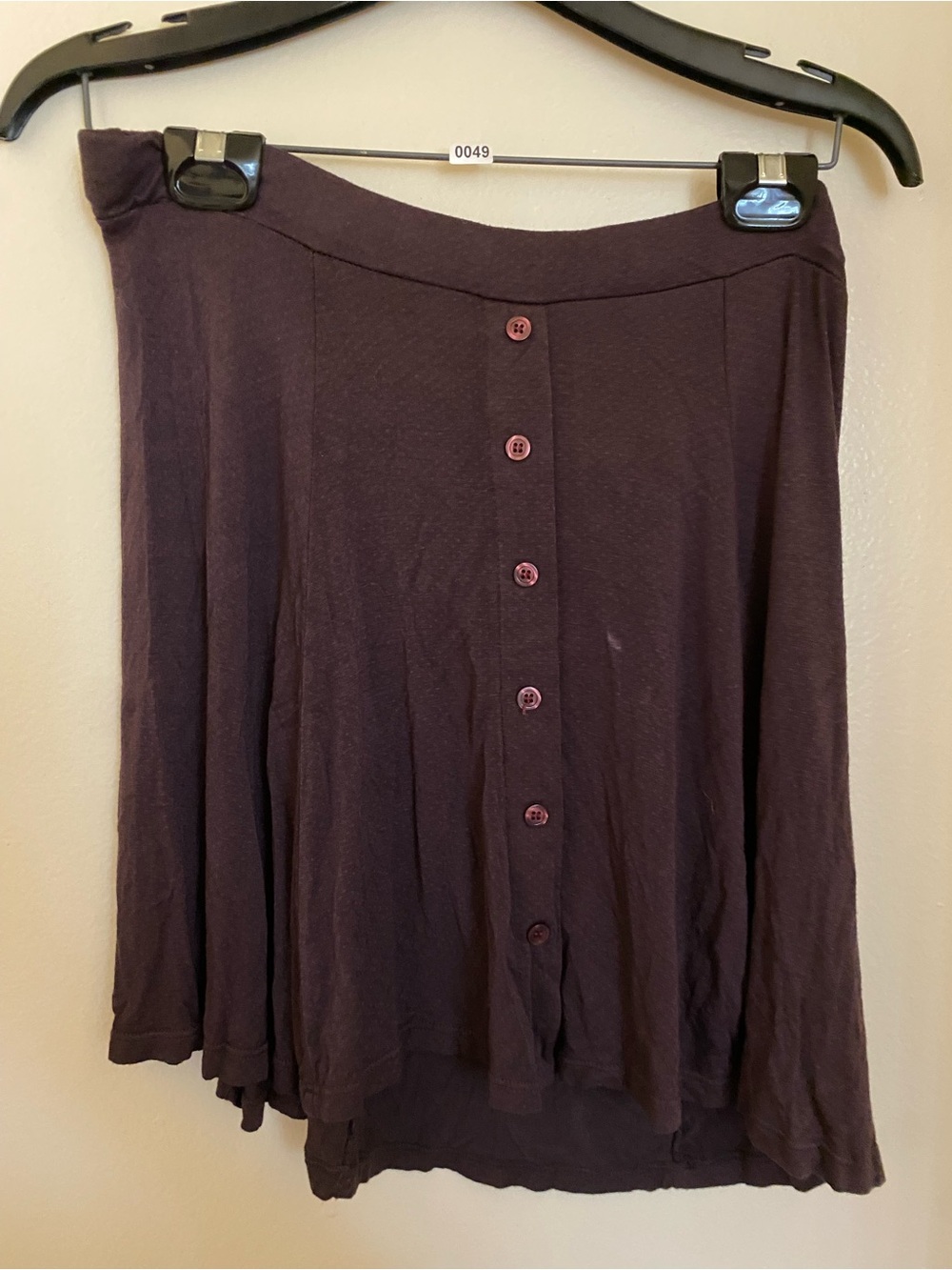 Women's Button-Front Purple Skirt American Eagle